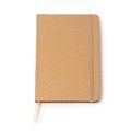 Libreta A5 con tapa rígida de paja Crudo Talla Única Adulto