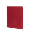 Libreta A6 Terciopelo 80H Crema Rayadas Rojo