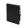 Libreta de anillas ecológica con boli de cartón reciclado 15x18,2 cm Neg