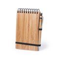 Libreta de bolsillo ecológica de bambú con bolígrafo 10x15 cm