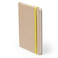 Libreta ecológica personalizable con portada rígida de cartón natural 14,7x21 cm Amarillo