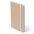 Libreta ecológica personalizable con portada rígida de cartón natural 14,7x21 cm Blanco