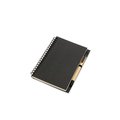 Libreta ecológica con tapa natural de materiales reciclados con bolígrafo 18x13 cm Negro