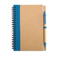 Libreta de Papel Reciclado con Boli Eco Azul