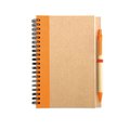 Libreta de Papel Reciclado con Boli Eco Naranja