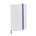 Libreta publicitaria elegante de bolsillo con tapas de cartón 9 x 14 cm Blanco / Azul