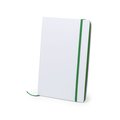 Libreta rígida blanca y cierre elástico de varios colores 14,7 x 21 cm Verde Oscuro