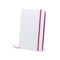 Libreta rígida blanca y cierre elástico de varios colores 14,7 x 21 cm Fucsi