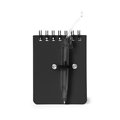 Libretita de 60 hojas con bolígrafo 7 x 9,5 cm Neg