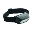 Linterna frontal recargable y ajustable Negro