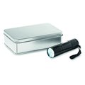 Linterna led aluminio en caja de metal