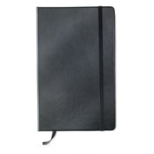 Libreta A5 a rayas de tapa rígida Negro