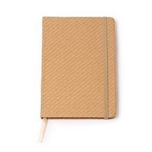 Libreta A5 con tapa rígida de paja Crudo Talla Única Adulto