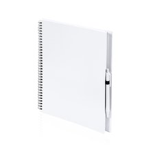 Libreta de anillas ecológica de cartón reciclado con boli a juego 23,7x29 cm Bla