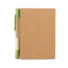 Libreta de bolsillo de material reciclado con bolígrafo 11x8,5 cm Lima