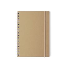 Libreta en linea nature de carton reciclado y cierre elástico 15,5x21 cm Bla