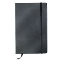 Libreta A5 a rayas de tapa rígida Negro