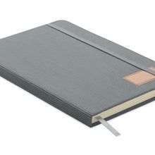 Libreta A5 de pana tapa dura con papel reciclado Gris
