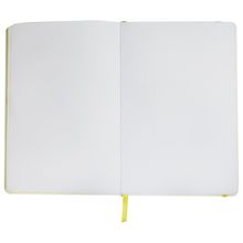 Libreta A5 PU Blanca con Goma Color Amarillo