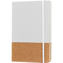 Libreta A5 PU y Corcho 96H Lisas Blanco