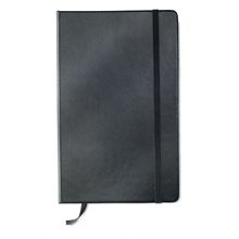 Libreta A5 a rayas de tapa rígida Negro