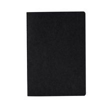 Libreta A5 con tapas recicladas y 60 hojas a rayas Negro