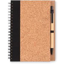 Libreta Corcho con Bolígrafo Negro