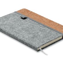 Libreta de corcho y fieltro A5 Gris