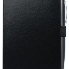 Libreta de tapa rígida con banda elástica y bolígrafo 14,5 x 10 cm Negro