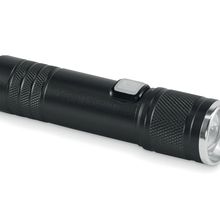 Linterna COB recargable y extensible Negro