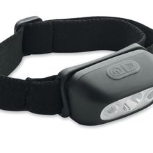 Linterna frontal recargable y ajustable Negro