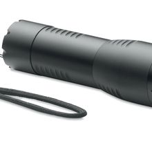 Linterna LED Aluminio 200lm con Zoom Negro