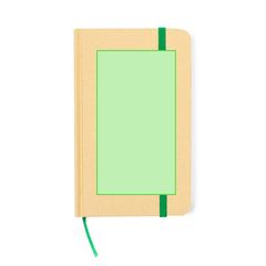 Libreta ecológica de portada rígida y marcapáginas a juego 9,4cm x 14,5cm | En la portada | 60 x 110