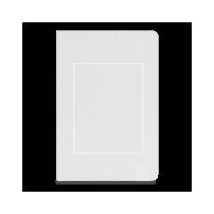 Libreta A5 de poliéster reciclado para sublimar | Delantera | 100 x 130