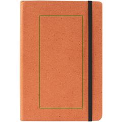 Libreta Cuero A5 Reciclado 80H Rayadas | Frontal | 75 x 160