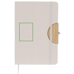 Libreta A5 reciclada con soporte | Frontal | 45 x 60