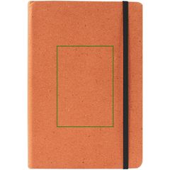 Libreta Cuero A5 Reciclado 80H Rayadas | Frontal | 70 x 100