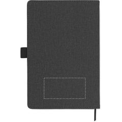 Libreta A5 con tapa dura de PU | Trasero | 80 x 40