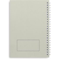 Libreta A5 de cartón reciclado | Trasero | 80 x 40