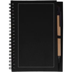 Libreta ecológica con tapa natural de materiales reciclados con bolígrafo 18x13 cm | Pantalla Frontal | 90 x 160