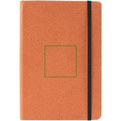 Libreta Cuero A5 Reciclado 80H Rayadas | Frontal | 55 x 55