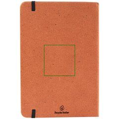 Libreta A5 Cuero Reciclado 80H Rayadas | Trasera | 55 x 55