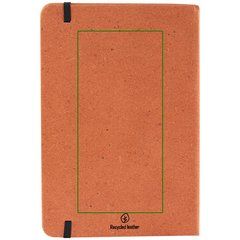 Libreta A5 Cuero Reciclado 80H Rayadas | Trasera | 75 x 160