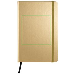 Libreta A5 Metalizada y 80H Lisas Borde Negro | Frontal | 100 x 100