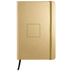 Libreta A5 Metalizada y 80H Lisas Borde Negro | Frontal | 55 x 55