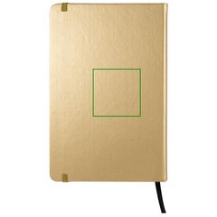 Libreta A5 Metalizada y 80H Lisas Borde Negro | Trasera | 55 x 55