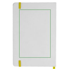 Libreta A5 PU Blanca con Goma Color | Trasero | 130 x 200