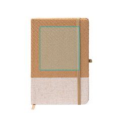 Libreta A5 tapa rígida de paja y algodón | ZONA4 | 80 x 40