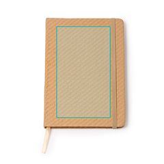 Libreta A5 con tapa rígida de paja | ZONA1 | 100 x 170