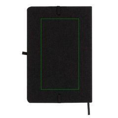 Libreta A5 con tapa RPET y soporte | Trasera | 80 x 150